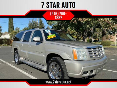 2004 Cadillac Escalade ESV for sale at 7 STAR AUTO in Sacramento CA