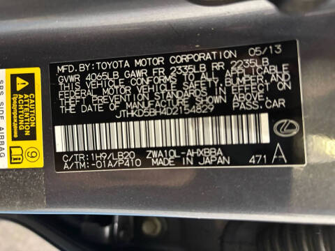 2013 Lexus CT 200h