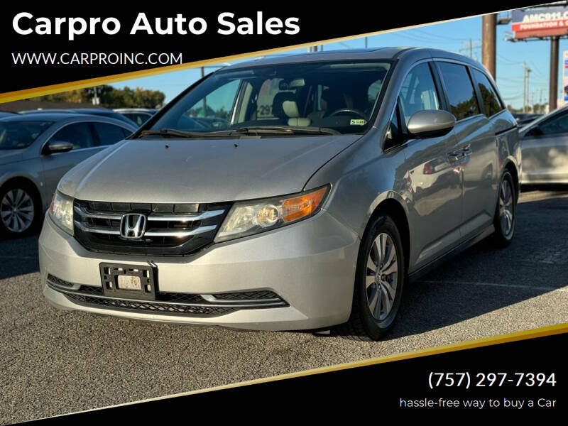 2015 Honda Odyssey for sale at Carpro Auto Sales in Chesapeake VA