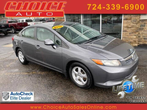 2012 Honda Civic for sale at CHOICE AUTO SALES in Murrysville PA