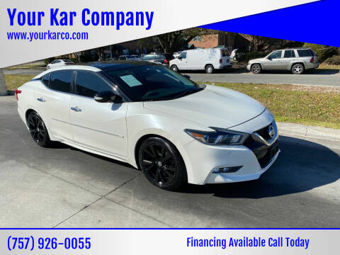2016 Nissan Maxima for sale at Your Kar Company in Norfolk VA