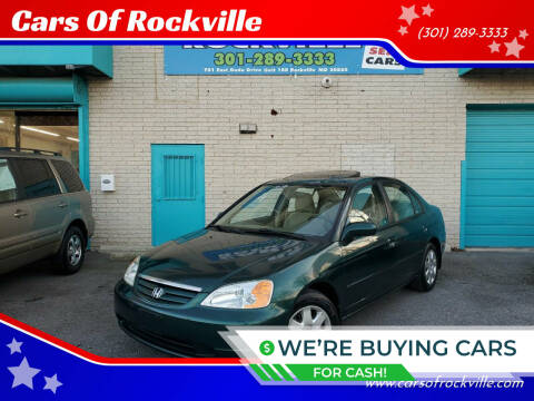 2002 Honda Civic for sale at Cars Of Rockville in Rockville MD