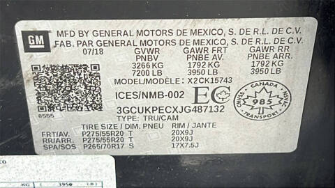 2018 Chevrolet Silverado 1500