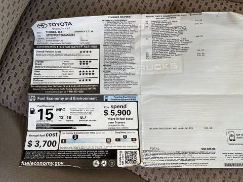 2012 Toyota Tundra Grade