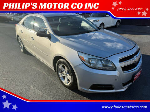 2013 Chevrolet Malibu for sale at PHILIP'S MOTOR CO INC in Haleyville AL