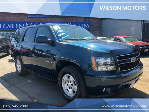 2007 Chevrolet Tahoe for sale at WILSON MOTORS in Stockton CA