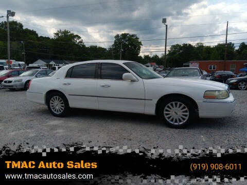 2003 Lincoln Town Car for sale at TMAC Auto Sales & Window Tinting in Durham NC