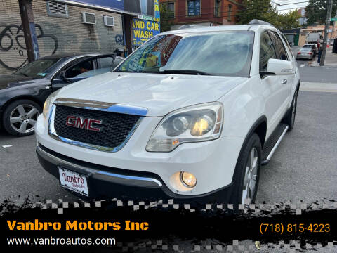 2012 GMC Acadia for sale at Vanbro Motors Inc in Staten Island NY