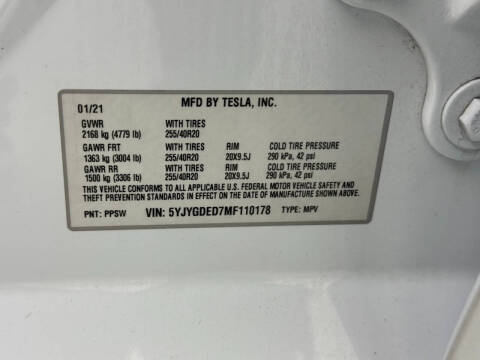 2021 Tesla Model Y Standard Range