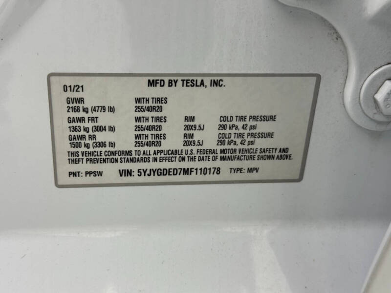 2021 Tesla Model Y Standard Range