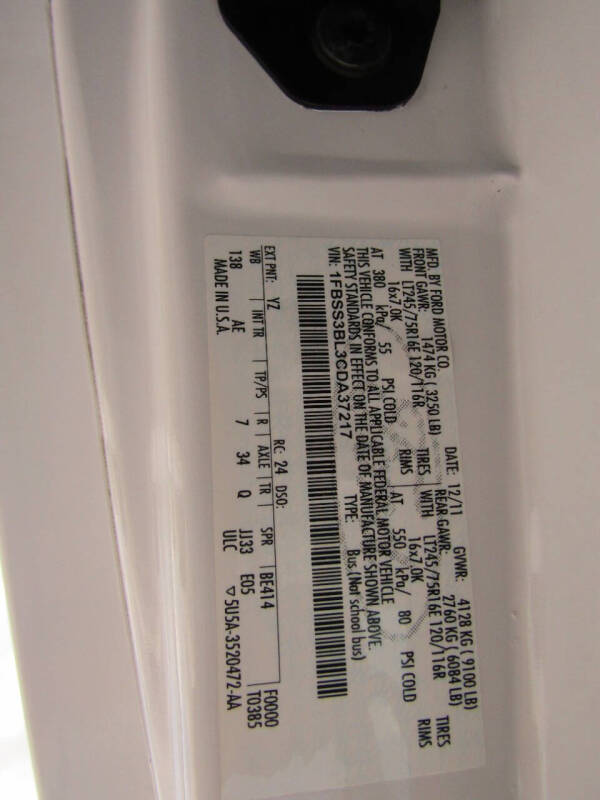 2012 Ford E-Series E-350 SD XLT