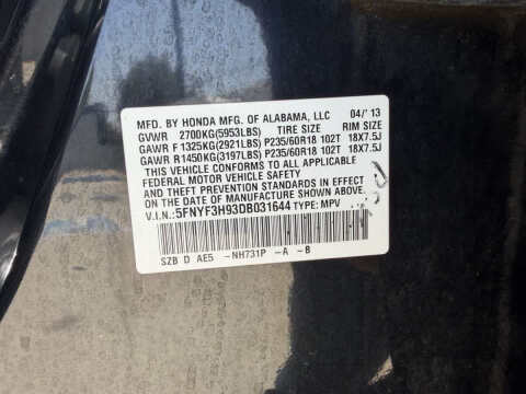 2013 Honda Pilot Touring