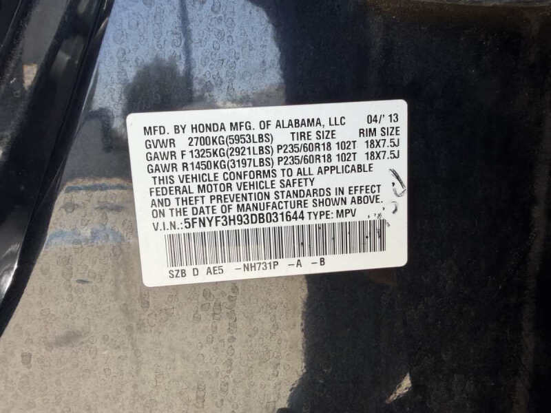 2013 Honda Pilot Touring