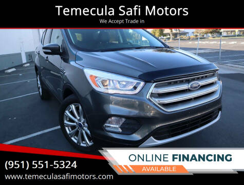 2017 Ford Escape for sale at Temecula Safi Motors in Temecula CA