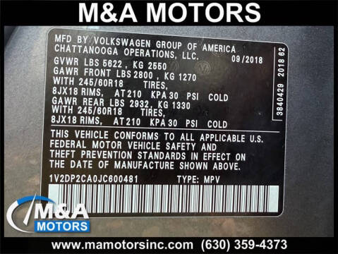 2018 Volkswagen Atlas 2.0T SE