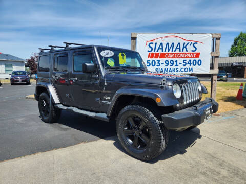 2016 Jeep Wrangler Unlimited for sale at Siamak's Car Company llc in Woodburn OR