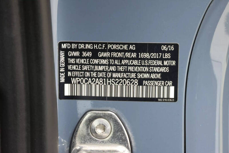 2017 Porsche 718 Boxster