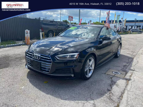 2018 Audi A5 Sportback for sale at Navarro Auto Motors in Hialeah FL