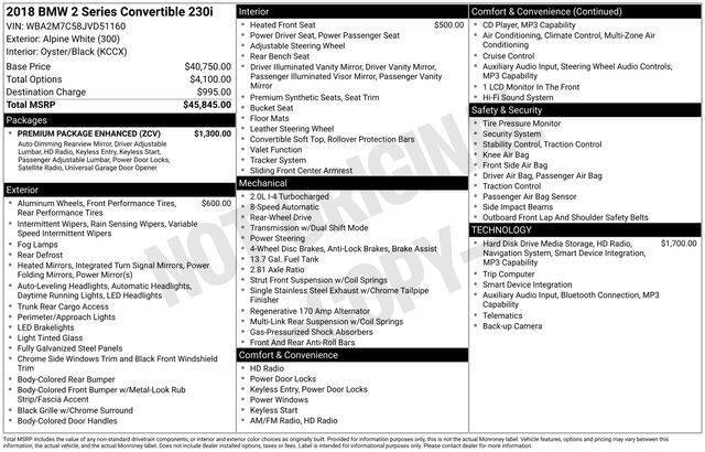 2018 BMW 2 Series 230i