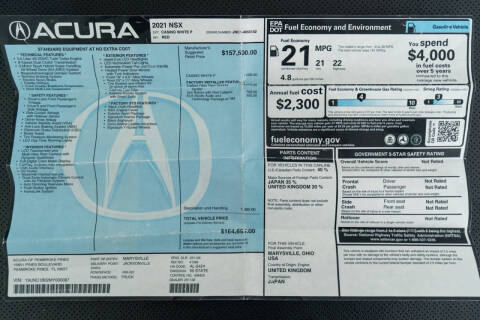 2021 Acura NSX SH-AWD Sport Hybrid