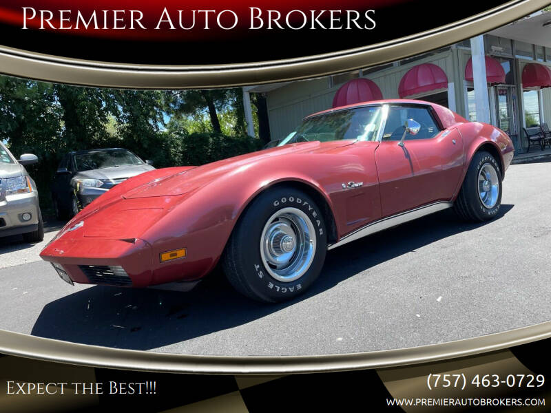 1974 Chevrolet Corvette for sale at Premier Auto Brokers in Virginia Beach VA