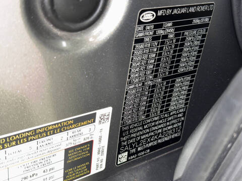 2019 Land Rover Range Rover Velar P250 R-Dynamic SE