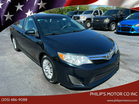 2012 Toyota Camry for sale at PHILIP'S MOTOR CO INC in Haleyville AL