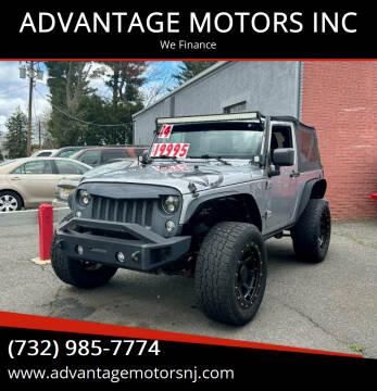 2014 Jeep Wrangler for sale at ADVANTAGE MOTORS INC in Edison NJ