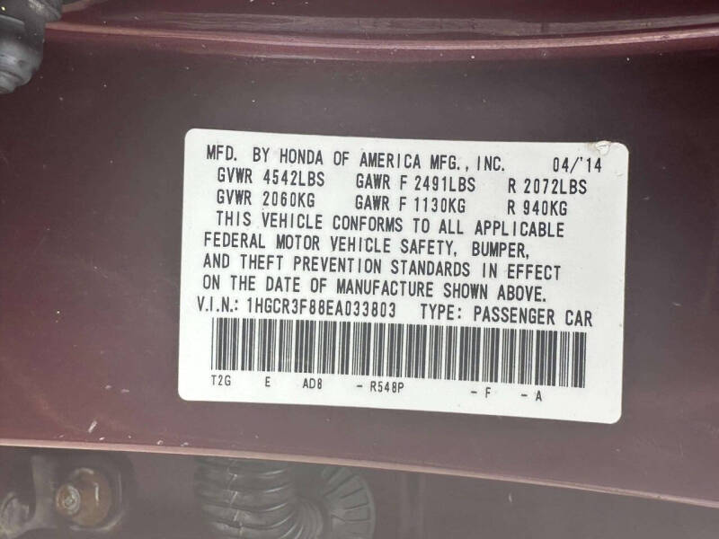 2014 Honda Accord EX-L V6 w/Navi