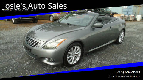 2012 Infiniti G37 Convertible for sale at Josie's Auto Sales in Gilbertsville PA