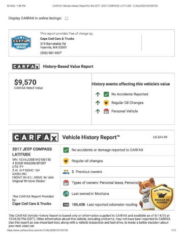 2017 Jeep Compass Latitude