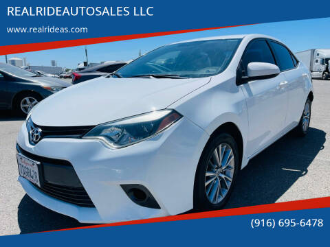 2015 Toyota Corolla for sale at REALRIDEAUTOSALES LLC in Sacramento CA