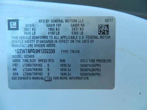 2017 GMC Savana 2500