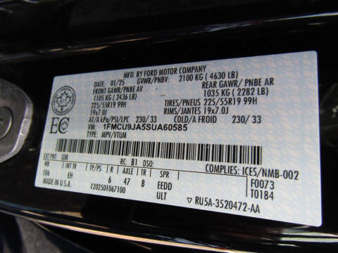 2025 Ford Escape Platinum