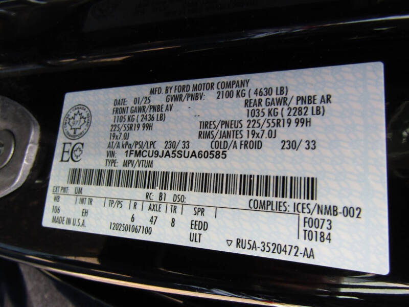 2025 Ford Escape Platinum