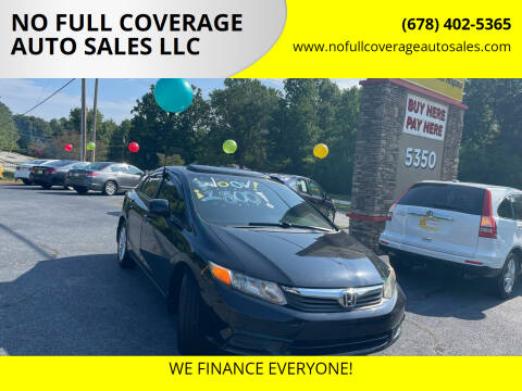 2012 Honda Civic for sale at NO FULL COVERAGE AUTO SALES LLC in Austell GA