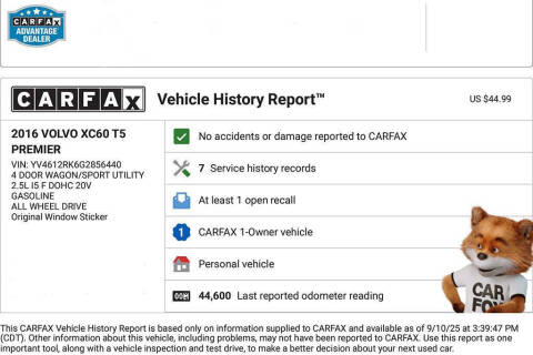 2016 Volvo XC60 T5 Premier
