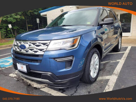 2018 Ford Explorer for sale at World Auto in Fredericksburg VA