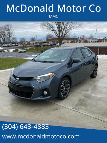 2015 Toyota Corolla for sale at McDonald Motor Co in Harrisville WV