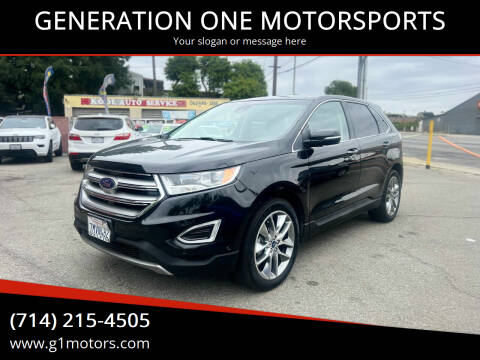 2015 Ford Edge for sale at GENERATION ONE MOTORSPORTS in La Habra CA