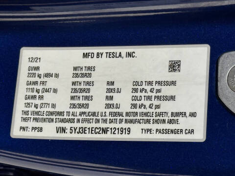 2022 Tesla Model 3 Performance