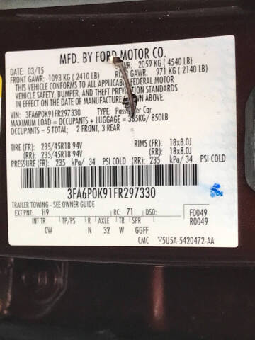 2015 Ford Fusion Titanium