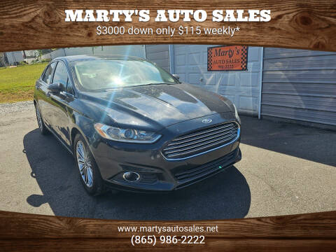 2014 Ford Fusion for sale at Marty's Auto Sales in Lenoir City TN