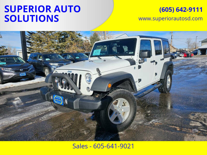 2014 Jeep Wrangler Unlimited for sale at SUPERIOR AUTO SOLUTIONS in Spearfish SD