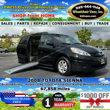 2008 Toyota Sienna for sale at Wheelchair Vans Inc in Laguna Hills CA