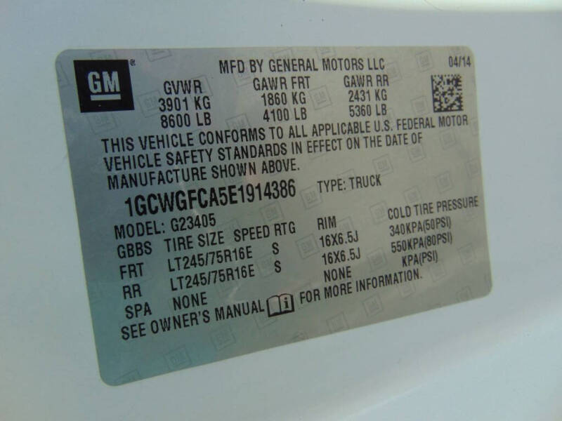 2014 Chevrolet Express 2500