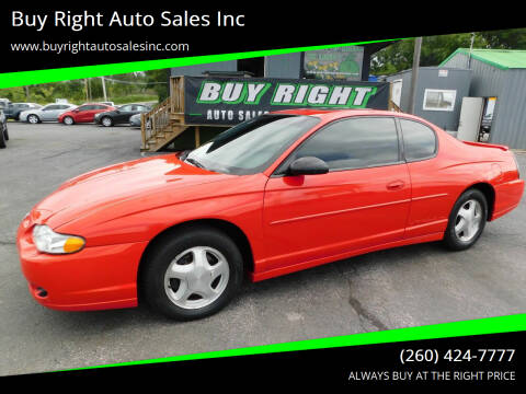 2000 Chevrolet Monte Carlo for sale at Buy Right Auto Sales Inc in Fort Wayne IN