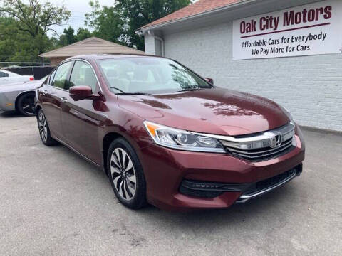 2017 Honda Accord Hybrid for sale at Oak City Motors in Garner NC