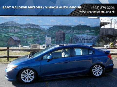 2012 Honda Civic for sale at EAST VALDESE MOTORS / VINSON AUTO GROUP in Valdese NC