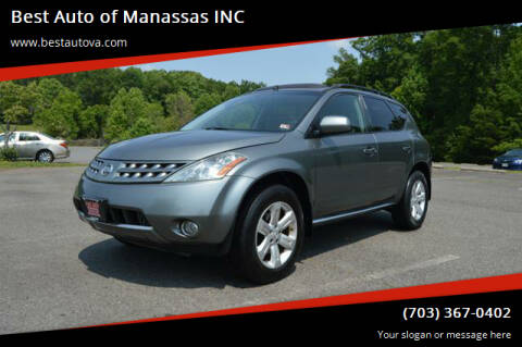 2007 Nissan Murano for sale at Best Auto of Manassas INC in Manassas VA